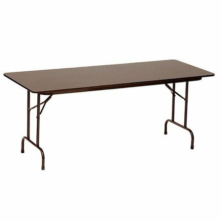 CORRELL 30'' x 72'' Rectangular Walnut High Pressure Heavy Duty Folding Table 384CF3072PXW